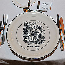 Nittany Lion Inn plate at the PLA etiquette dinner